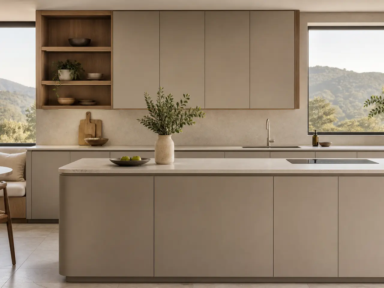 Fadior Meridian Kitchen Suite with Architectural Datum Island - custom 304 stainless steel kitchen cabinetry with residential finishes, storage planning, and daily workflow