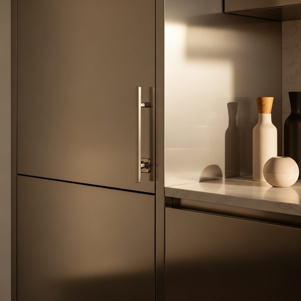 Fadior Toronto Yorkville Apartment — close-up of stainless steel finish and hardware detail