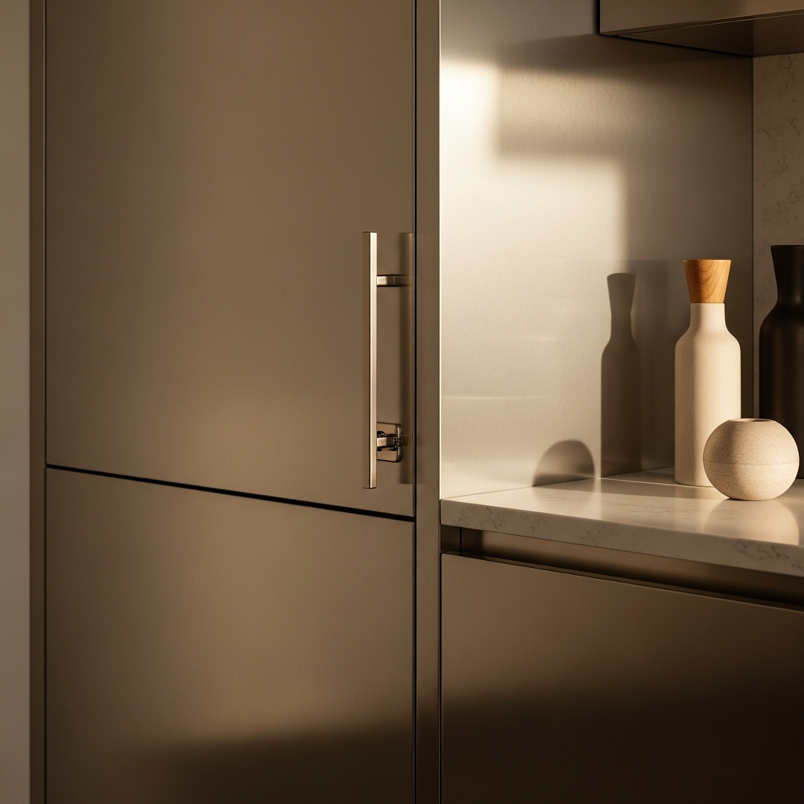 Fadior Toronto Yorkville Apartment — close-up of stainless steel finish and hardware detail