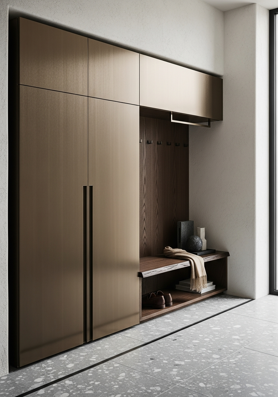 Fadior Archetype Entry Cabinet — 304 stainless steel entryway system, front view