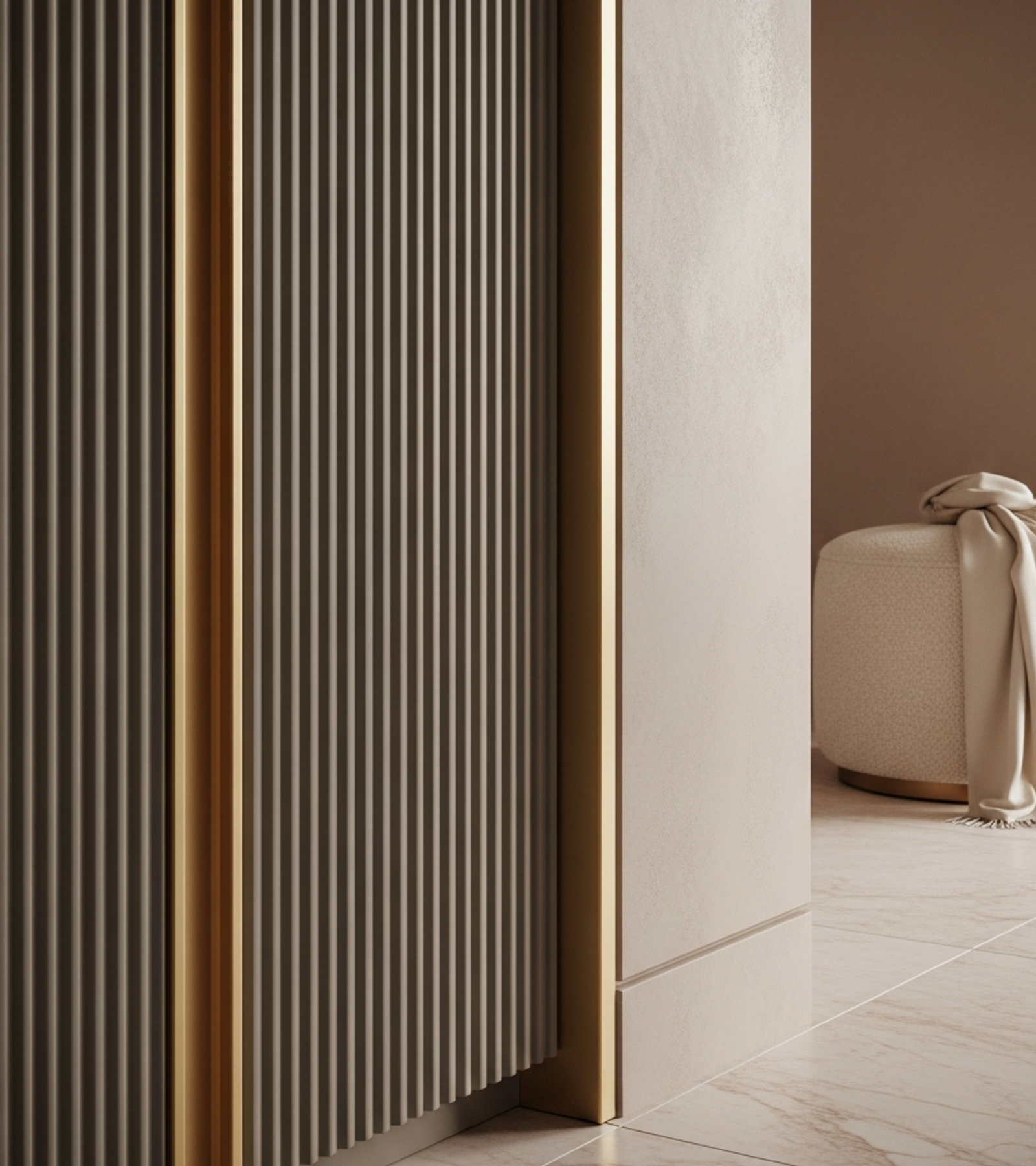 Fadior Archetype Shoe Wardrobe — close-up of stainless steel finish and hardware detail