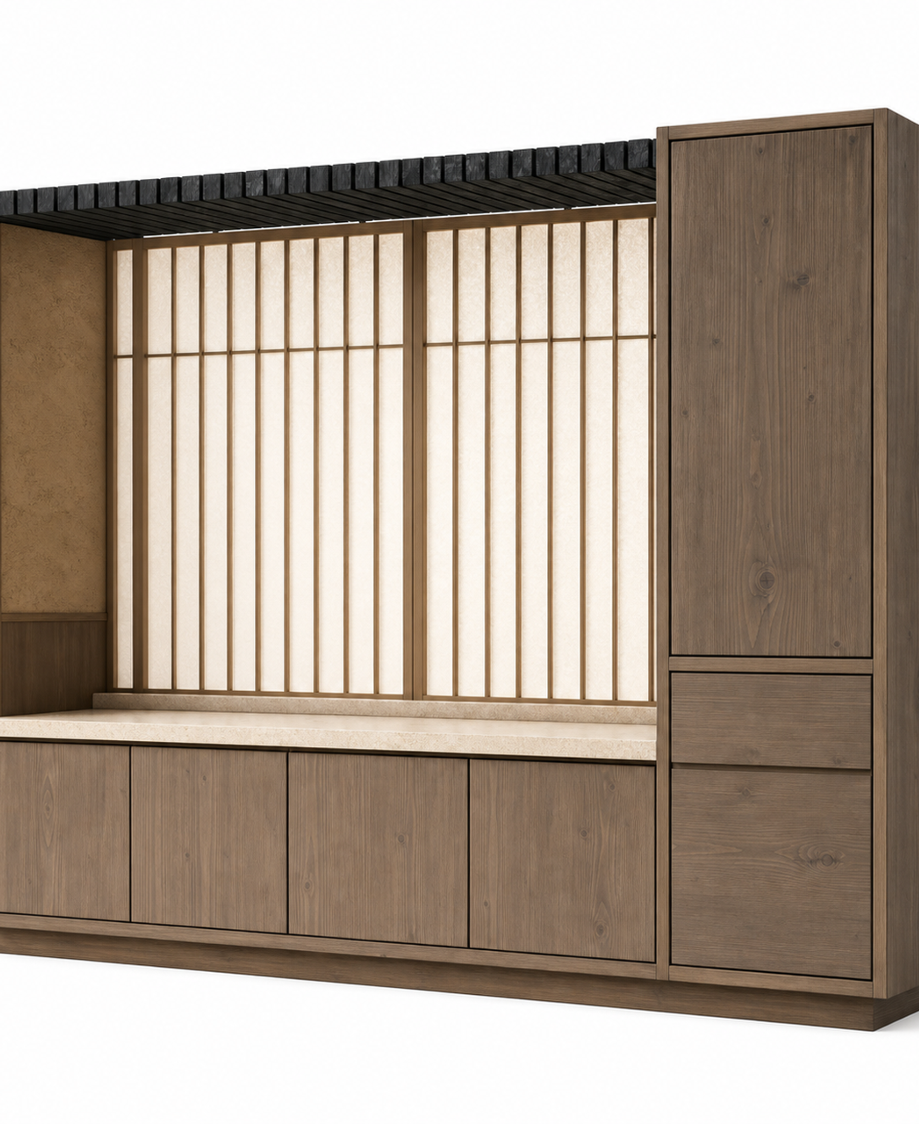 Conjunto de balcón Soleil con Parchment Tea Screen Perch vista principal