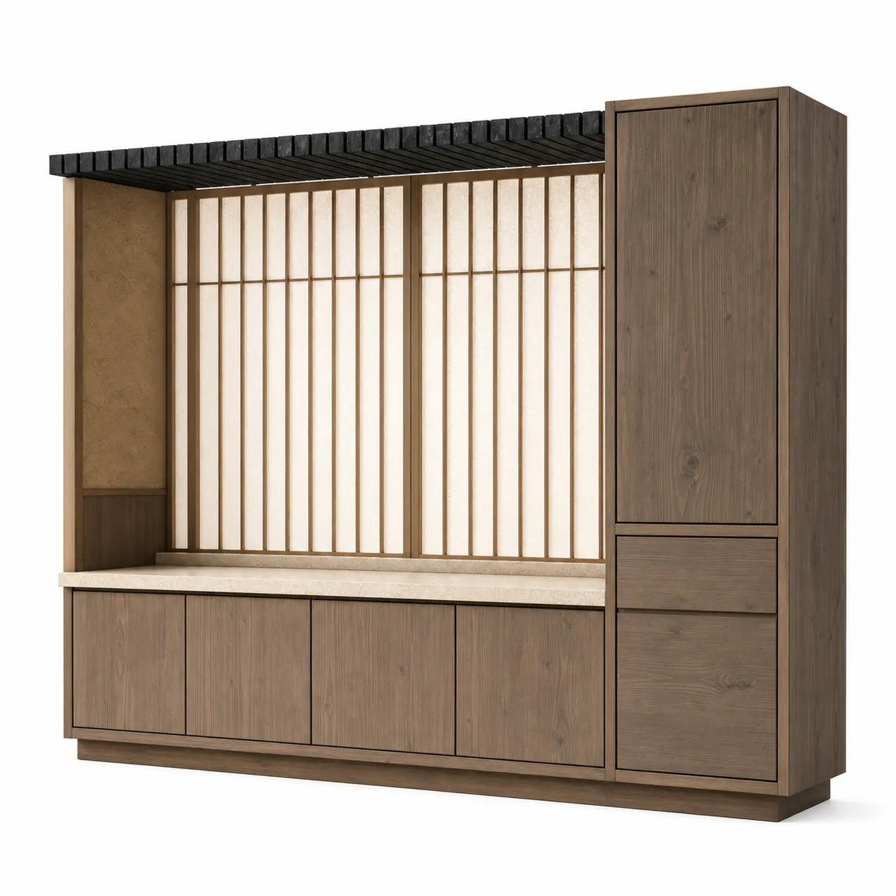 Conjunto de balcón Soleil con Parchment Tea Screen Perch vista principal
