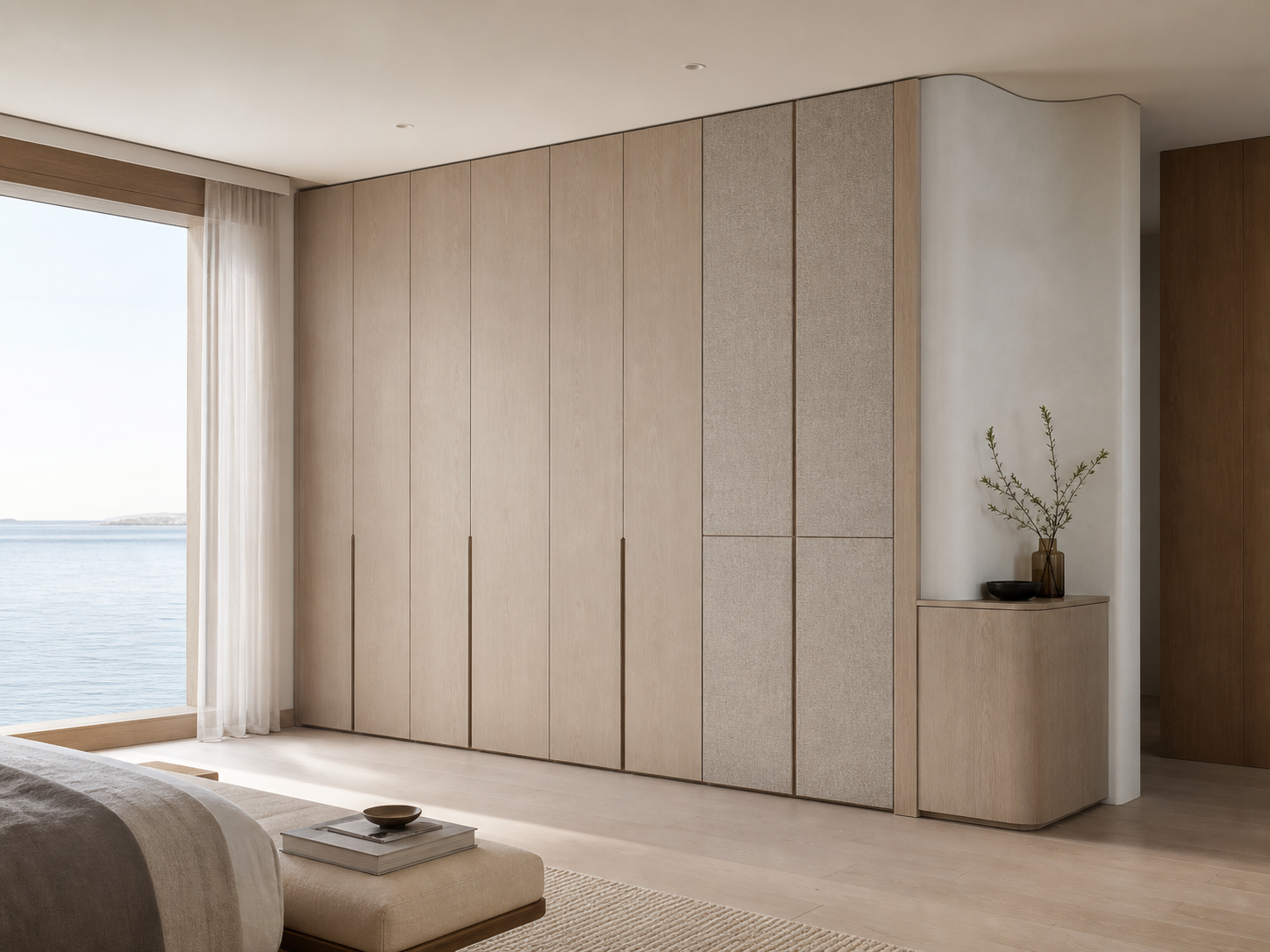 Fadior Onyx Wardrobe Suite with Wool Valet Corner — interior room context showing cabinet integration