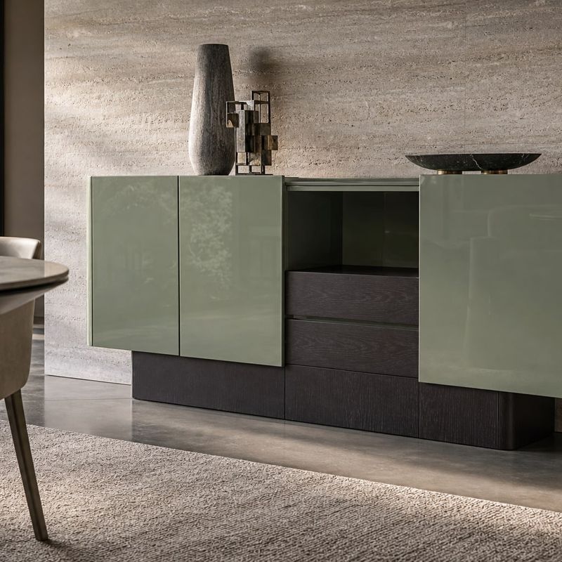 Wood Sideboard (Lacquer finish) styled in a FADIOR HOME interior setting