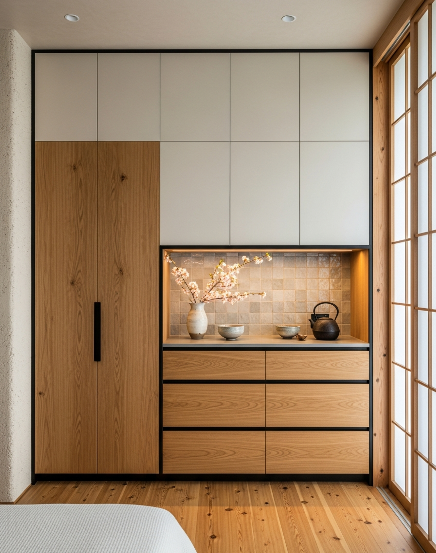Fadior Brera Wardrobe Suite — interior room context showing cabinet integration