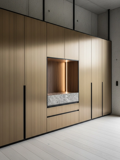 Fadior Brera Wardrobe Suite — 304 stainless steel wardrobe system, front view
