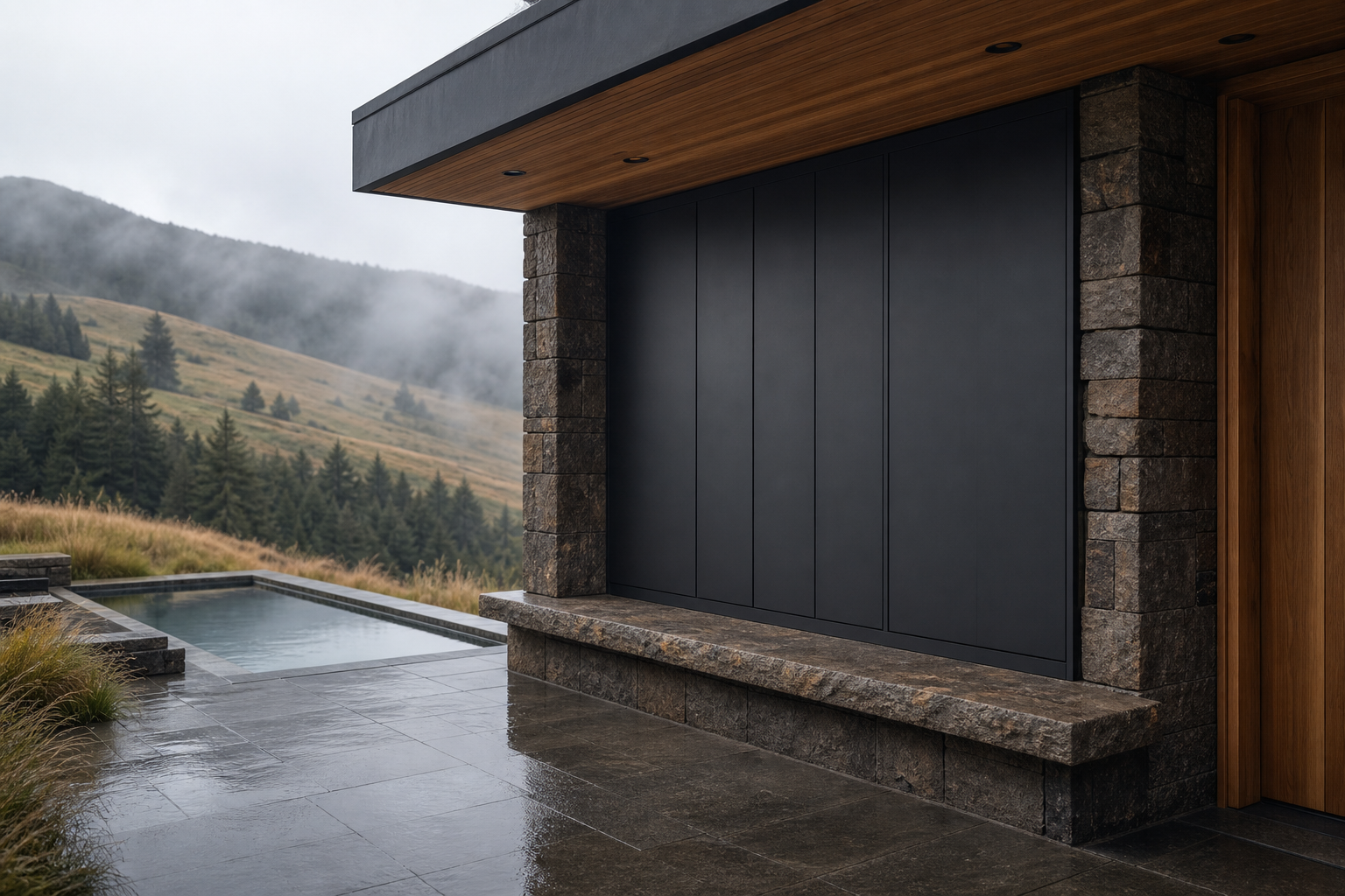 Conjunto de Balcón Soleil con Armario Secador Storm-Sill estudio de adaptación