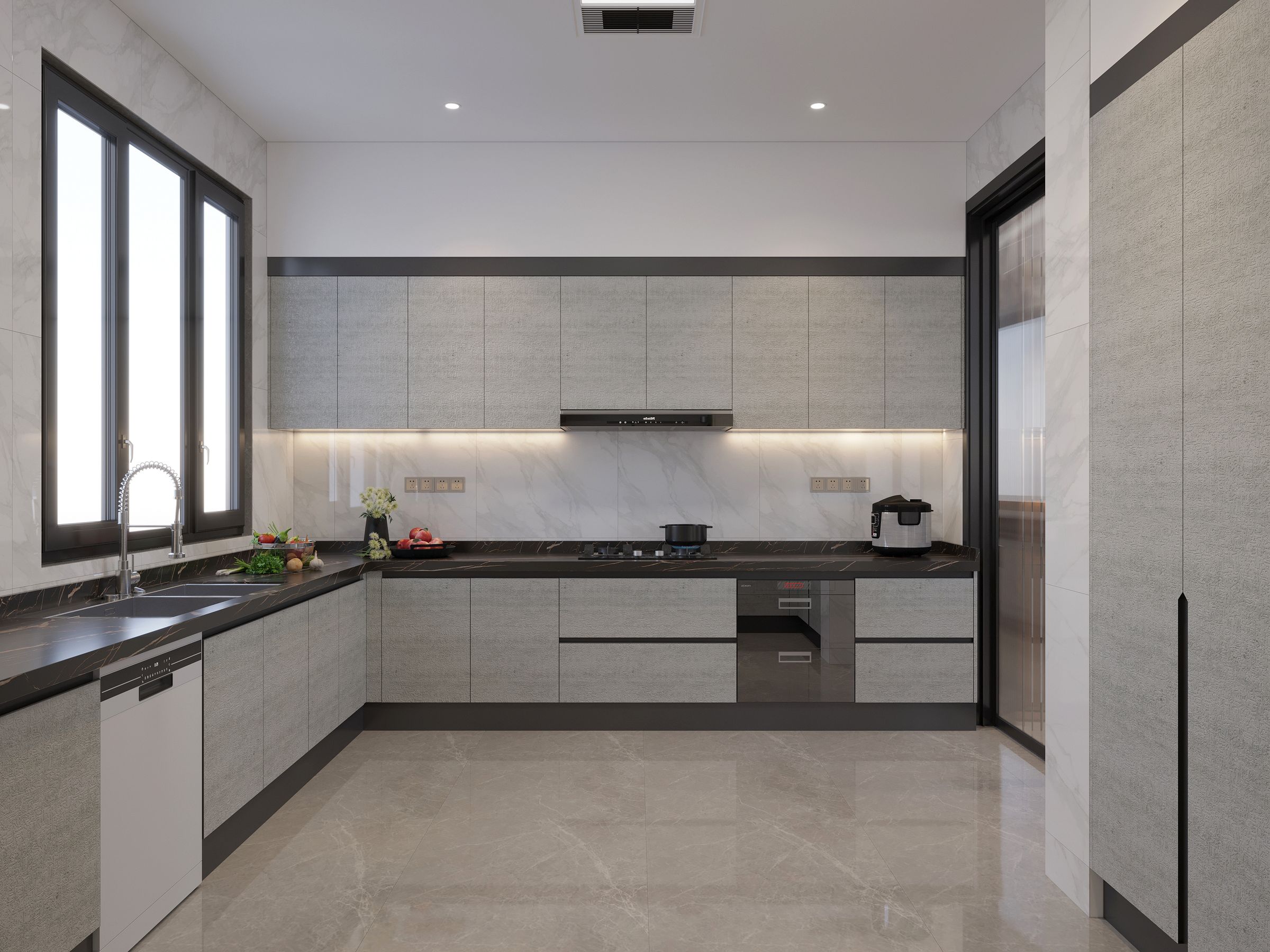 Modern stainless steel interior door system for luxury homes