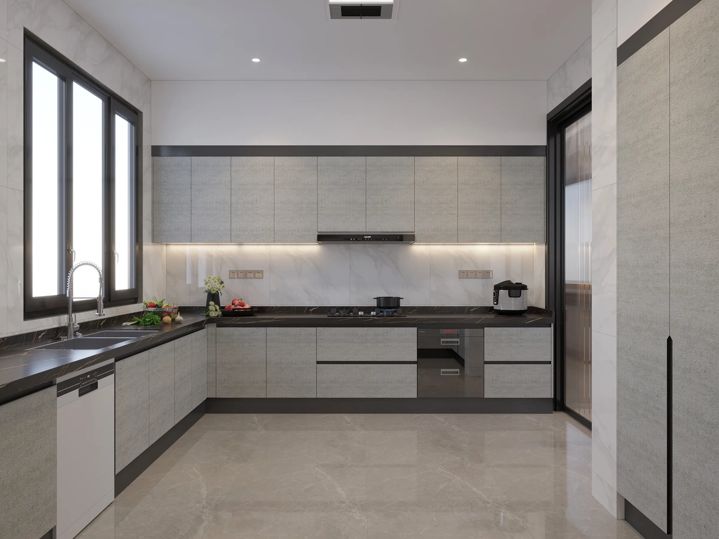 Modern stainless steel interior door system for luxury homes
