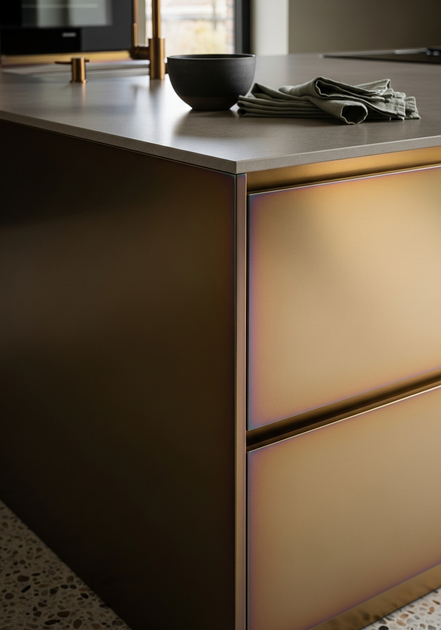 Fadior Abyss Kitchen Suite — close-up of stainless steel finish and hardware detail