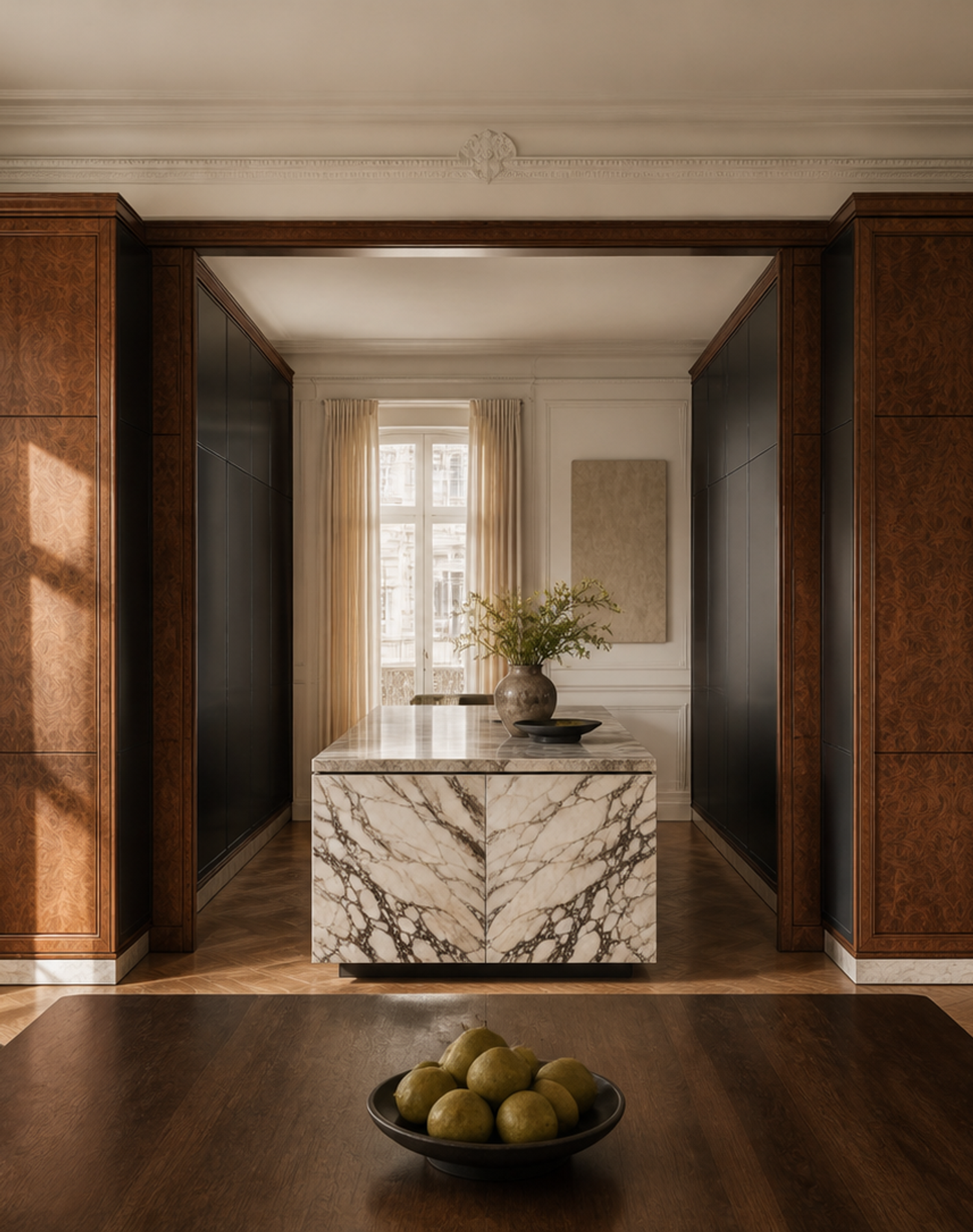 Fadior Meridian Gallery Pantry Island Pier — interior room context showing cabinet integration