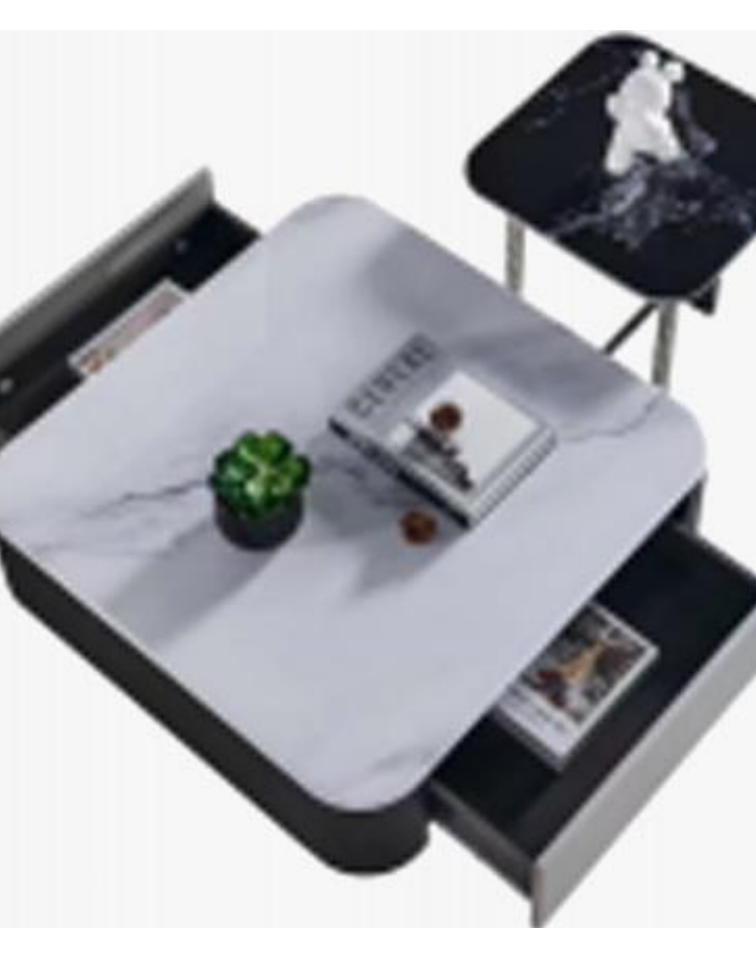 Leather-Accent Coffee Table 80*80*37 product photo for FADIOR HOME shop