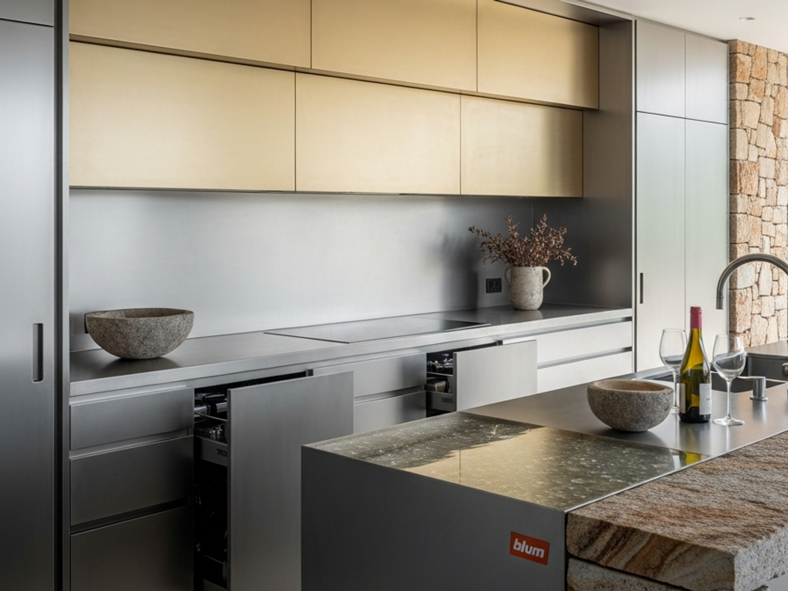 Fadior Cape Town Mountain Villa — 304 stainless steel kitchen system, architectural view