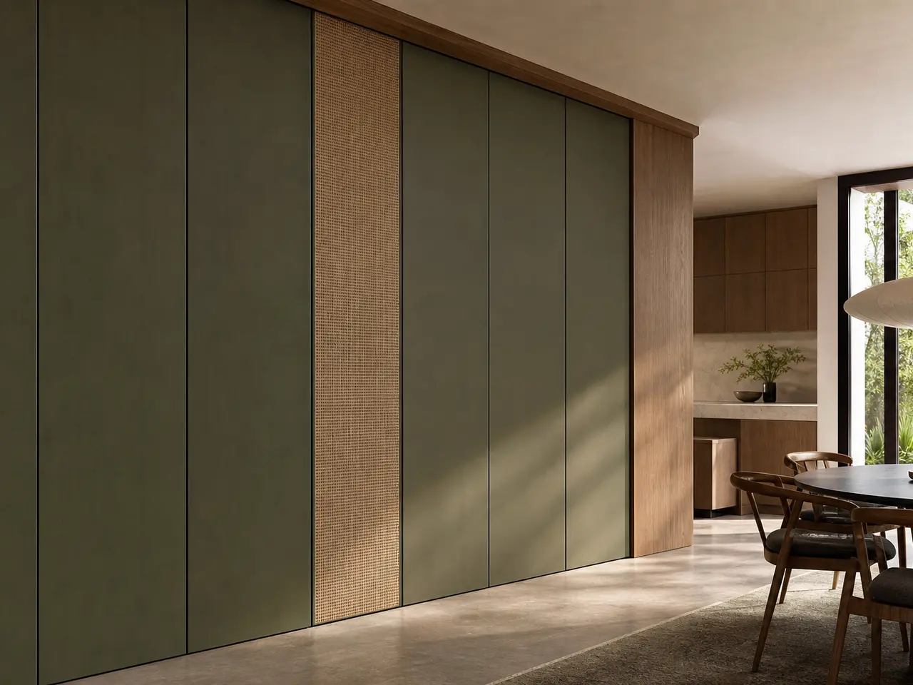 Fadior Miroir Wall Panel Suite with Shadowline Storage Gallery — 304 stainless steel wall panel system, front view