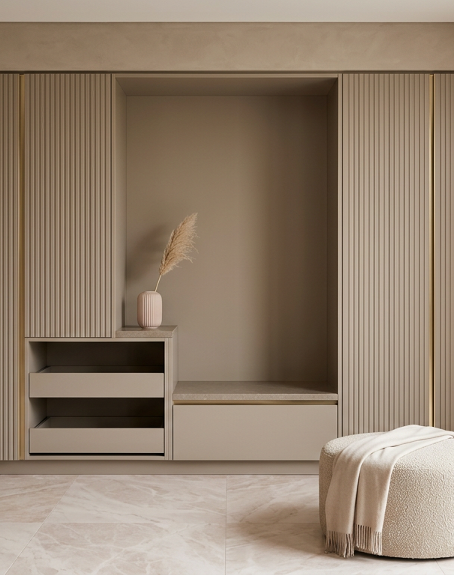 Fadior Archetype Entryway Suite — lifestyle setting with natural light and residential styling