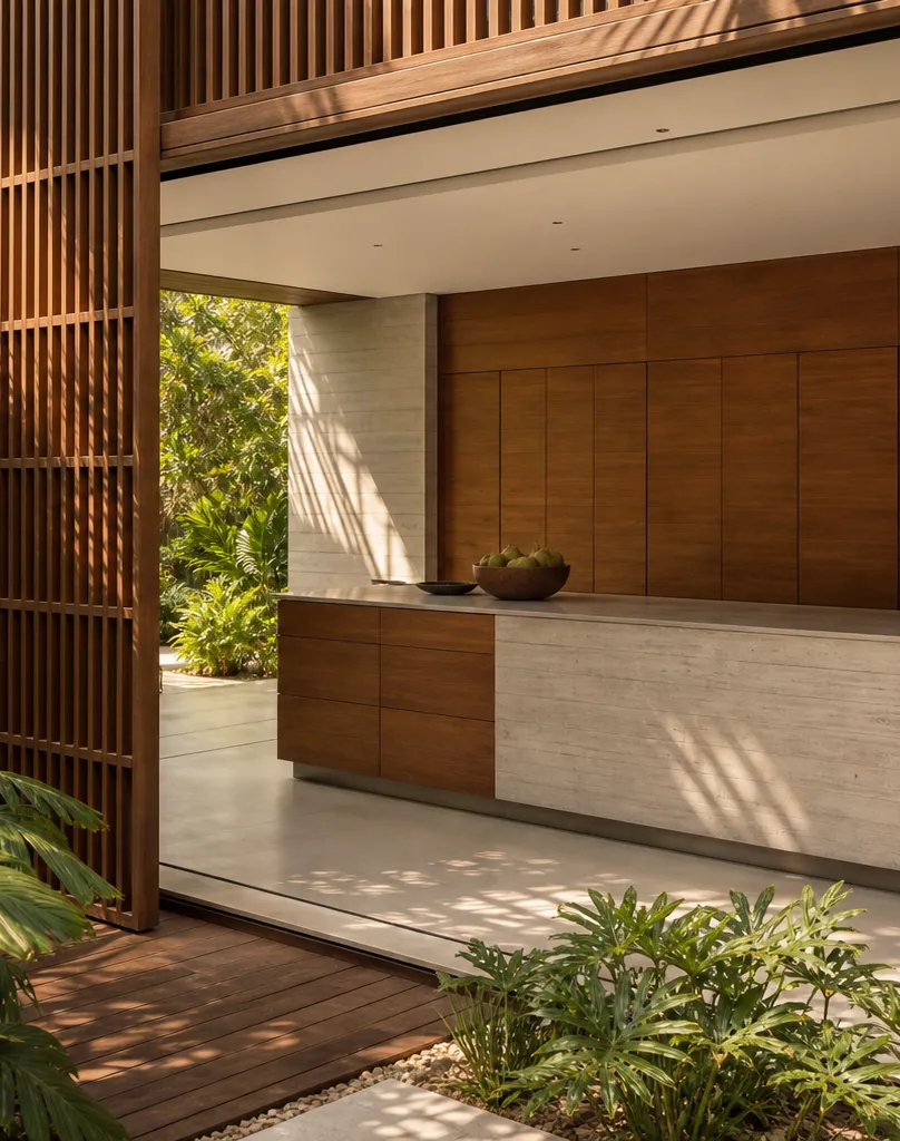 Fadior Silkstone Kitchen Suite with Courtyard Pantry Island — interior room context showing cabinet integration