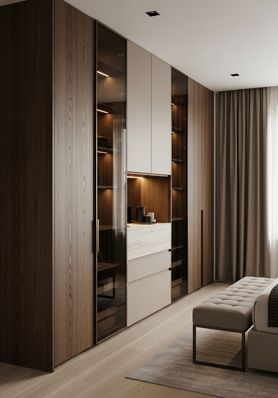 Fadior Brera Wardrobe Suite — interior room context showing cabinet integration