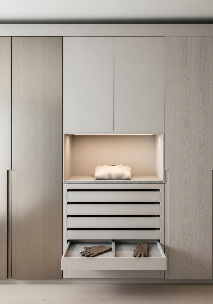 Fadior Brera Clerestory Wardrobe — interior room context showing cabinet integration