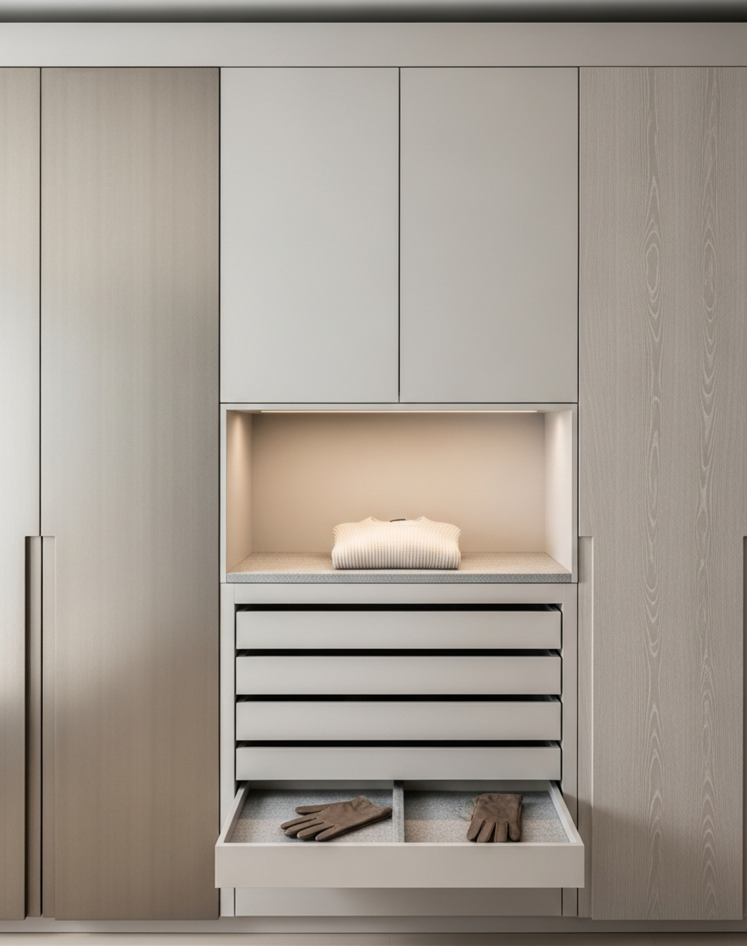 Fadior Brera Clerestory Wardrobe — interior room context showing cabinet integration