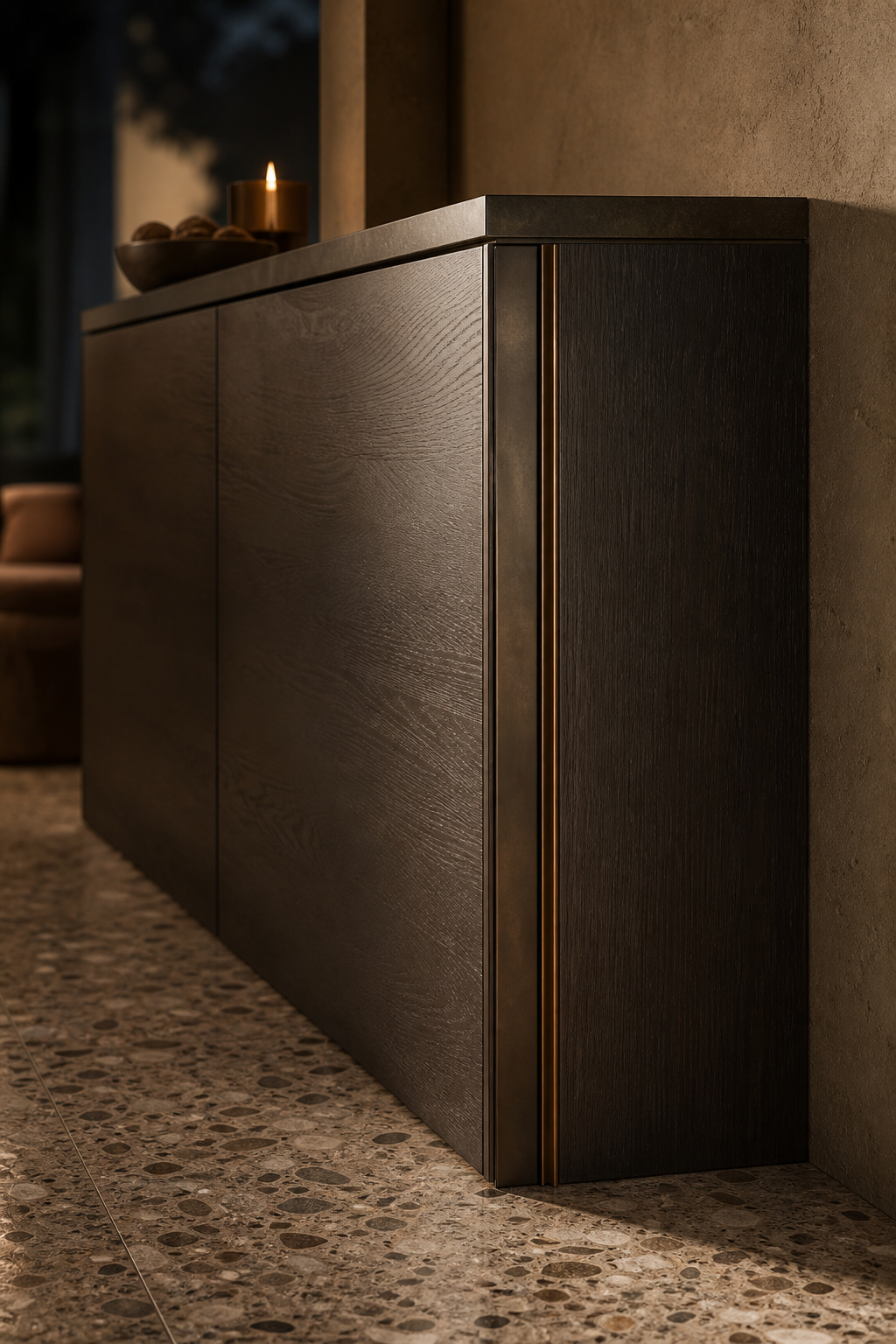 Fadior Forge Kitchen Suite with Silent Glide Prep Gantry — close-up of stainless steel finish and hardware detail