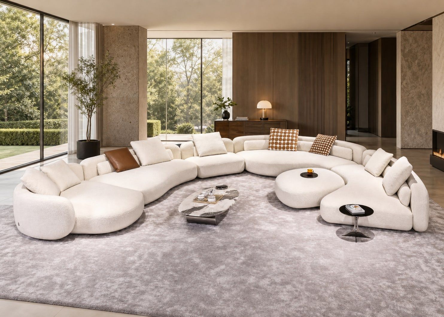 Modern Sofa (Genuine leather) styled in a FADIOR HOME interior setting