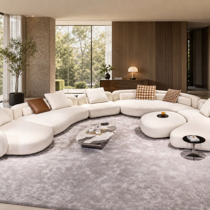 Modern Sofa (Genuine leather) styled in a FADIOR HOME interior setting