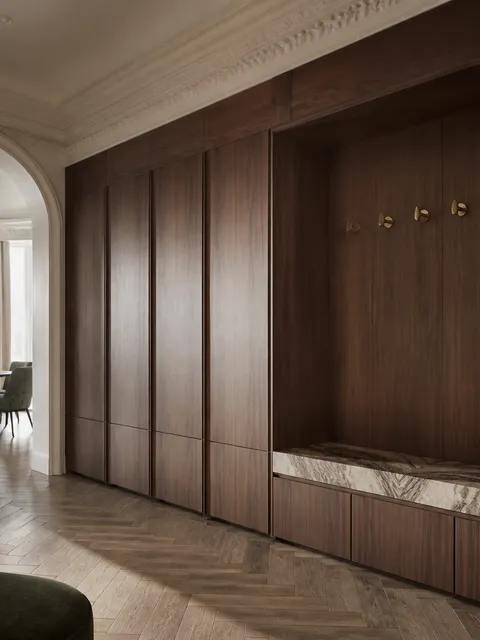 Fadior Ecliptic Entryway Suite with Sculpted Threshold Arc — 304 stainless steel entryway system, front view