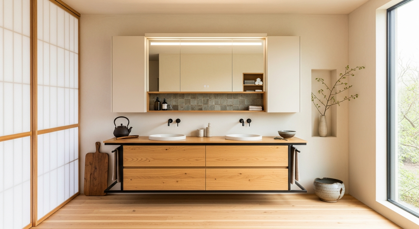 Fadior Acqua Bath and Vanity Suite — lifestyle setting with natural light and residential styling