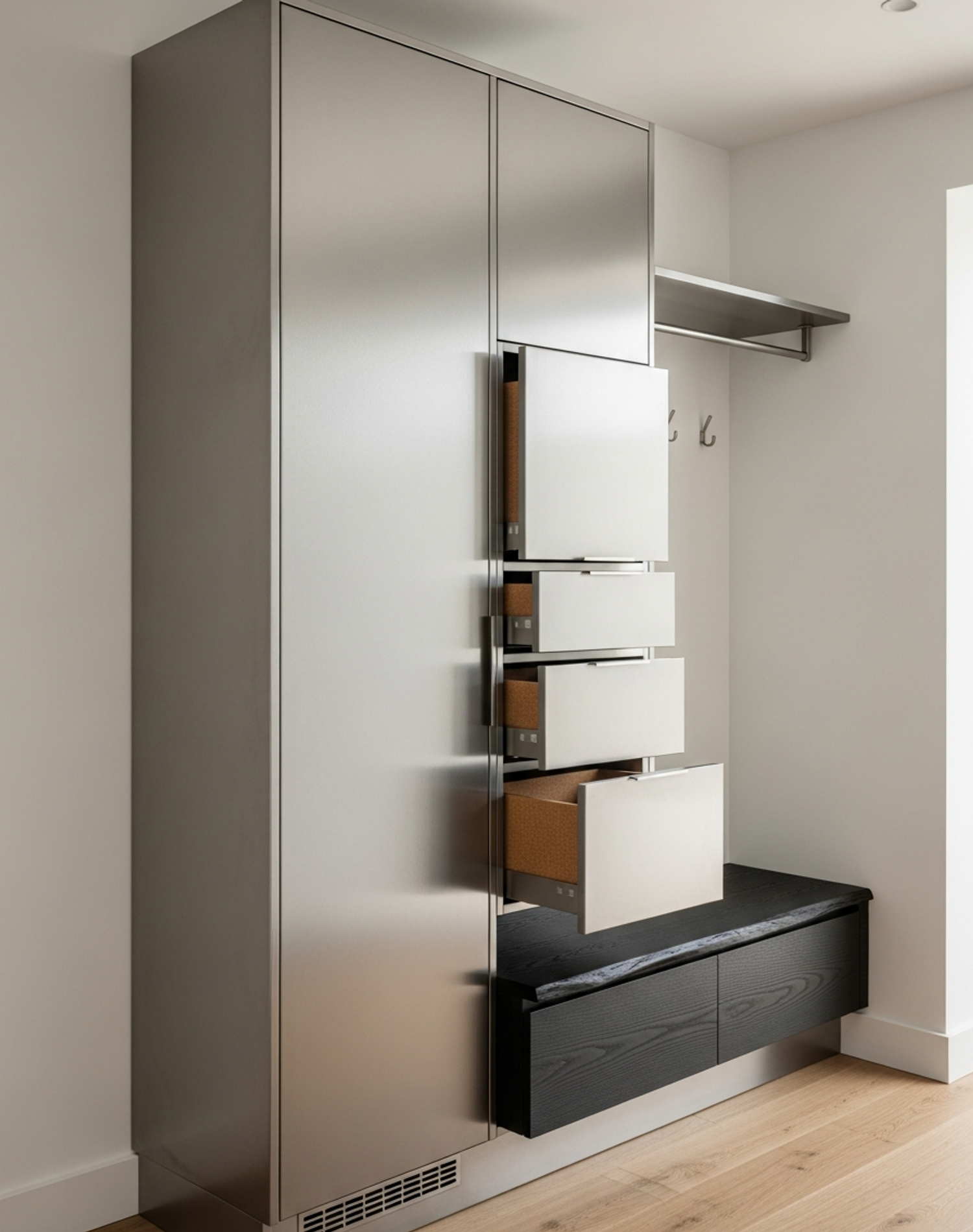 Fadior Archetype Entry Hall Cabinet — interior room context showing cabinet integration