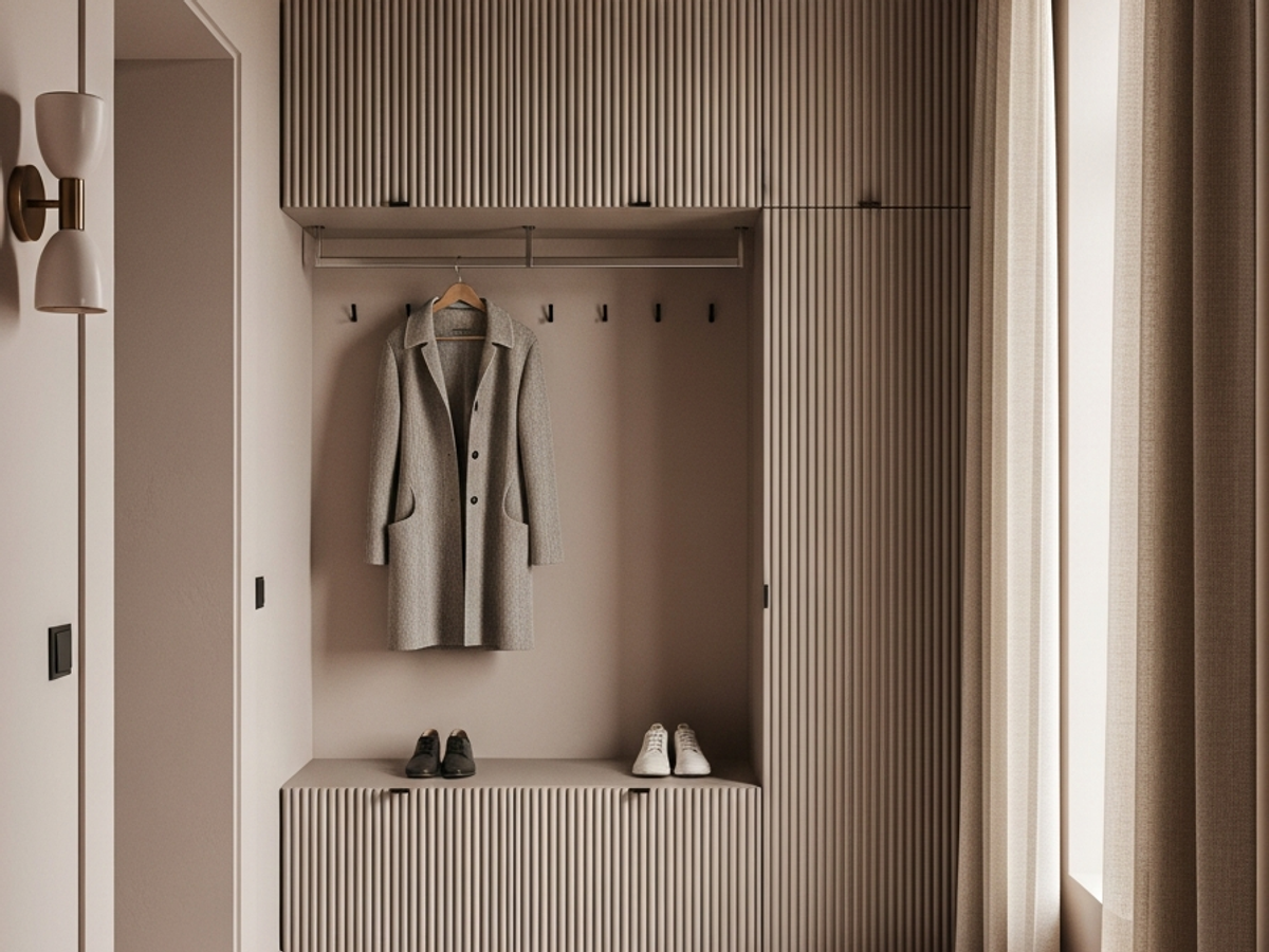 Fadior Archetype Shoe Wardrobe — 304 stainless steel entryway system, front view