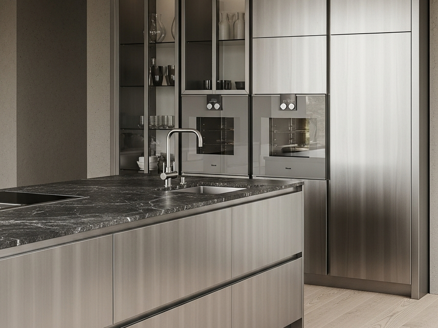 Fadior Abyss Kitchen Suite — 304 stainless steel kitchen system, front view