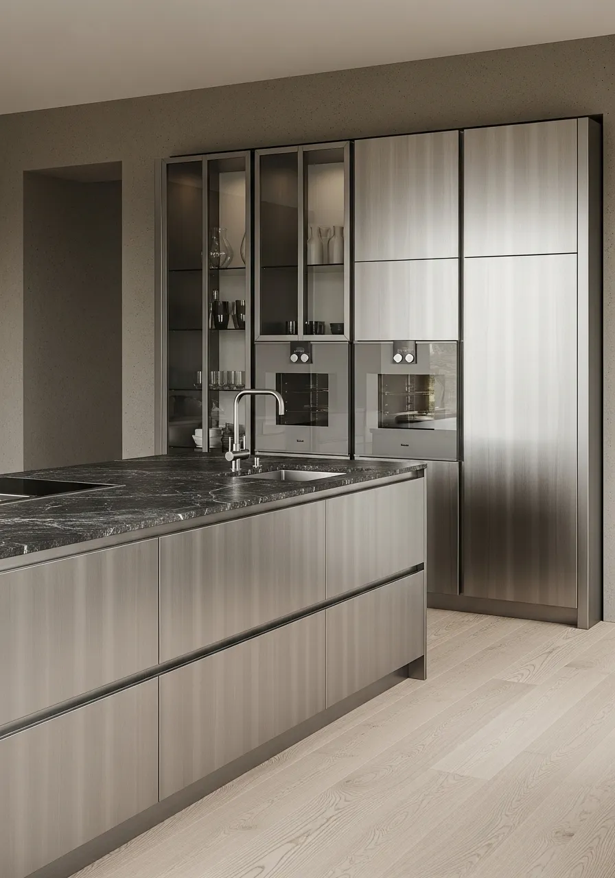 Fadior Abyss Kitchen Suite — 304 stainless steel kitchen system, front view