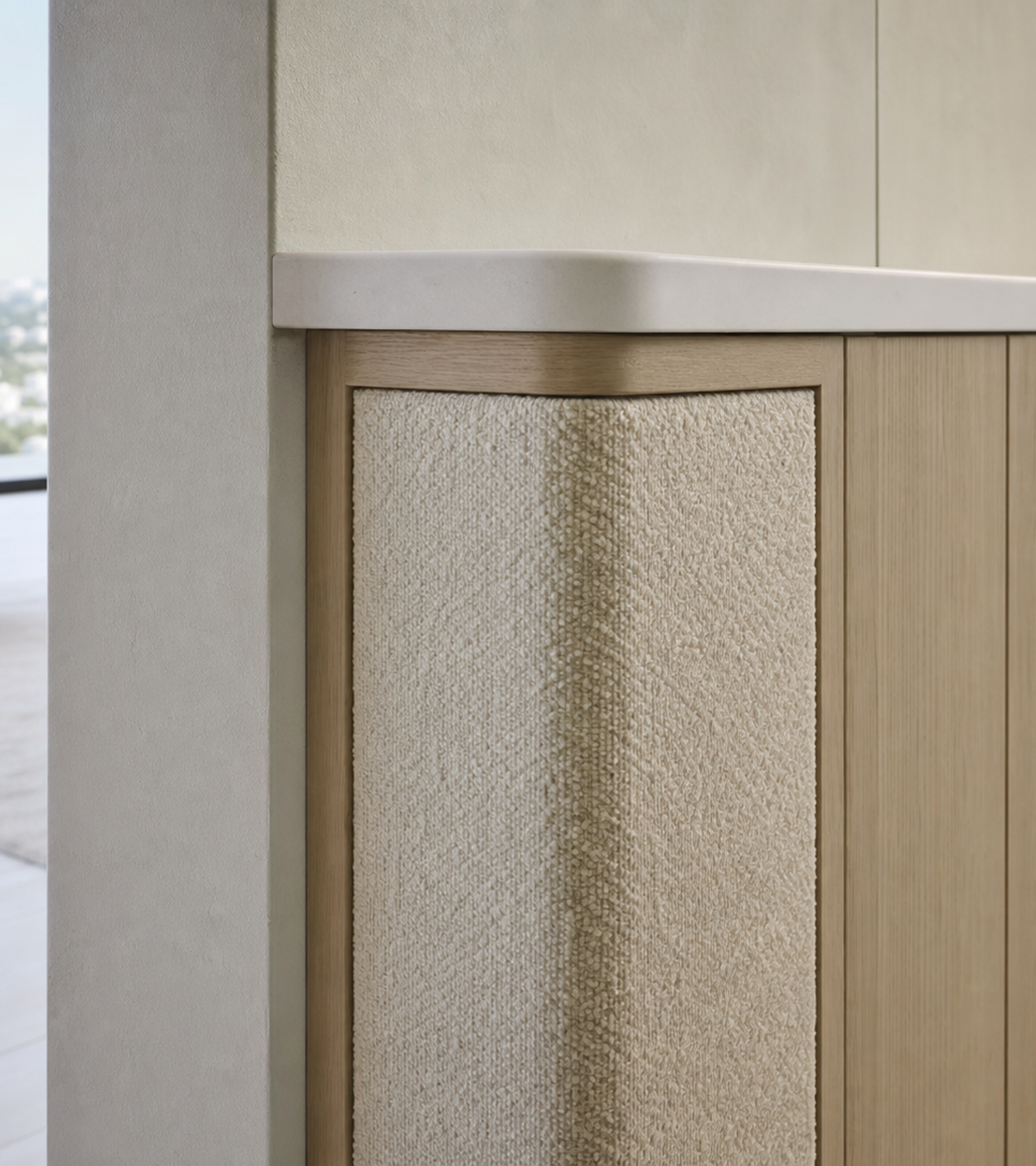 Fadior Onyx Wardrobe Suite with Wool Valet Corner — close-up of stainless steel finish and hardware detail
