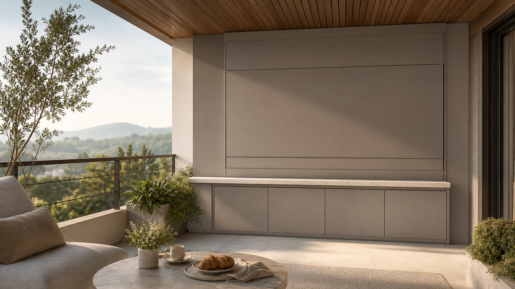 Fadior Cannes Balcony Suite with Breeze Foldaway Breakfast Bar — lifestyle setting with natural light and residential styling