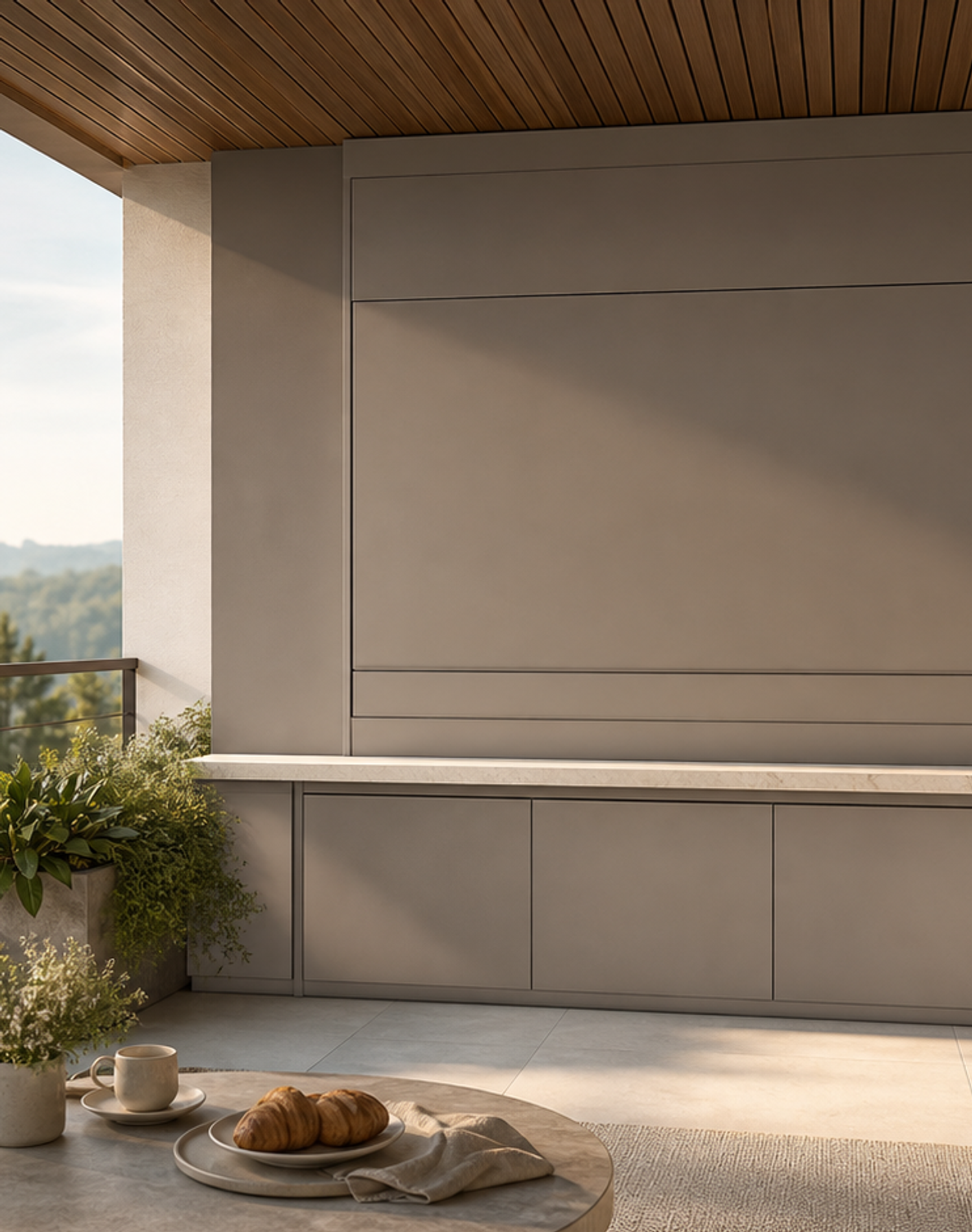 Fadior Cannes Balcony Suite with Breeze Foldaway Breakfast Bar — lifestyle setting with natural light and residential styling