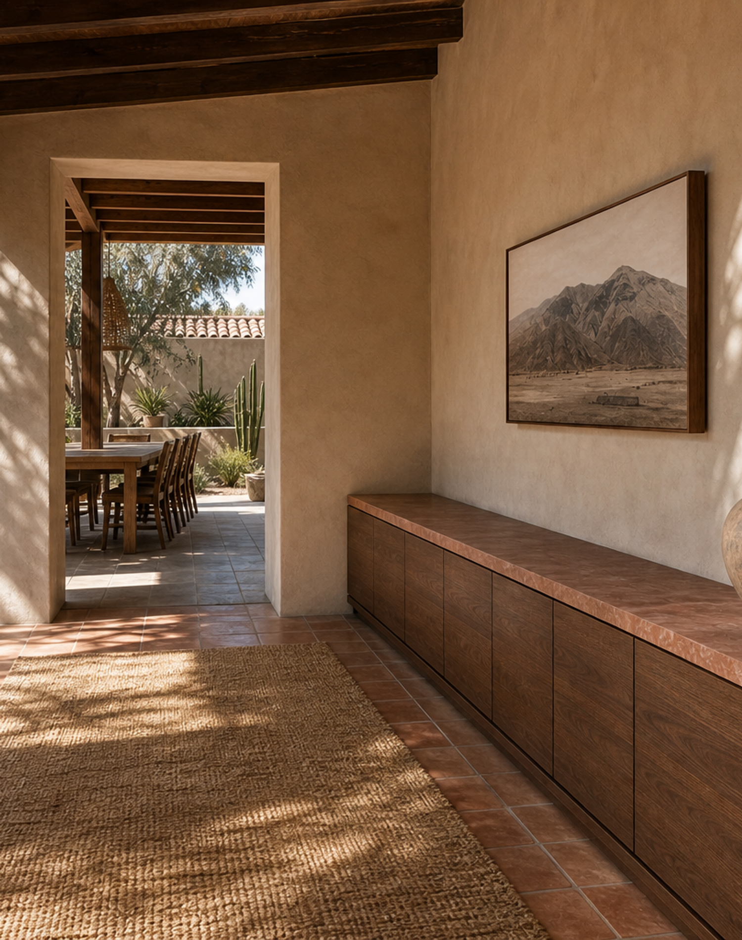 Fadior Ecliptic Entryway Suite with Shadowline Arrival Wall — interior room context showing cabinet integration