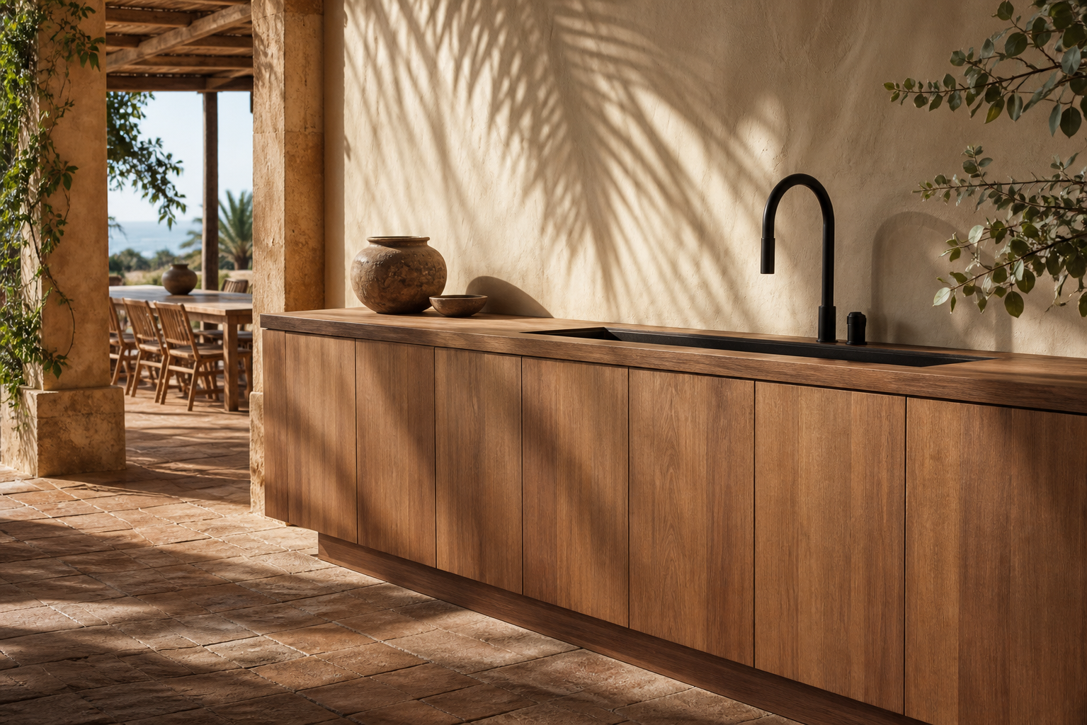 Fadior Forge Touchless Sink Command Wall — close-up of stainless steel finish and hardware detail