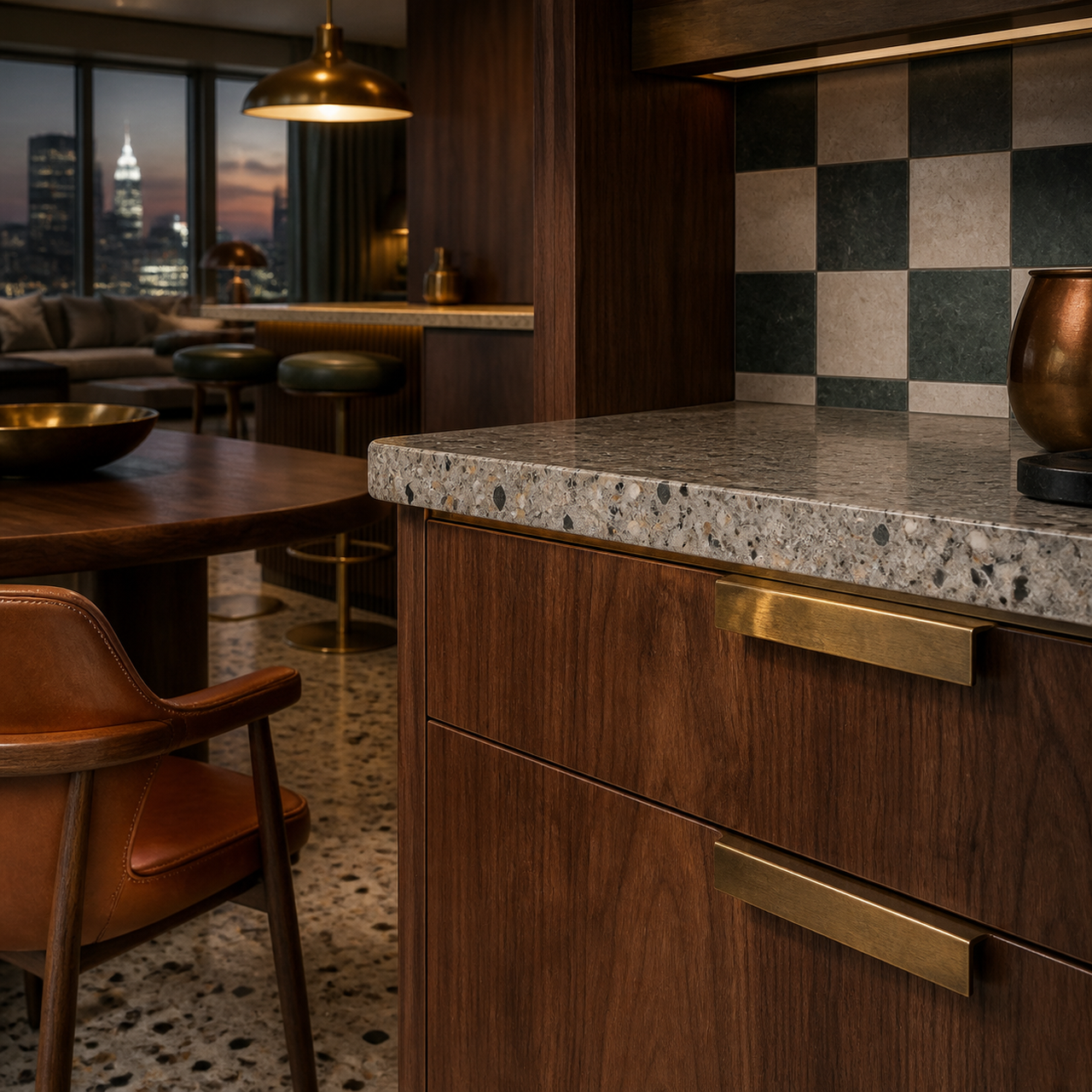 Fadior Forge Kitchen Suite with GCC Specification Spine — close-up of stainless steel finish and hardware detail