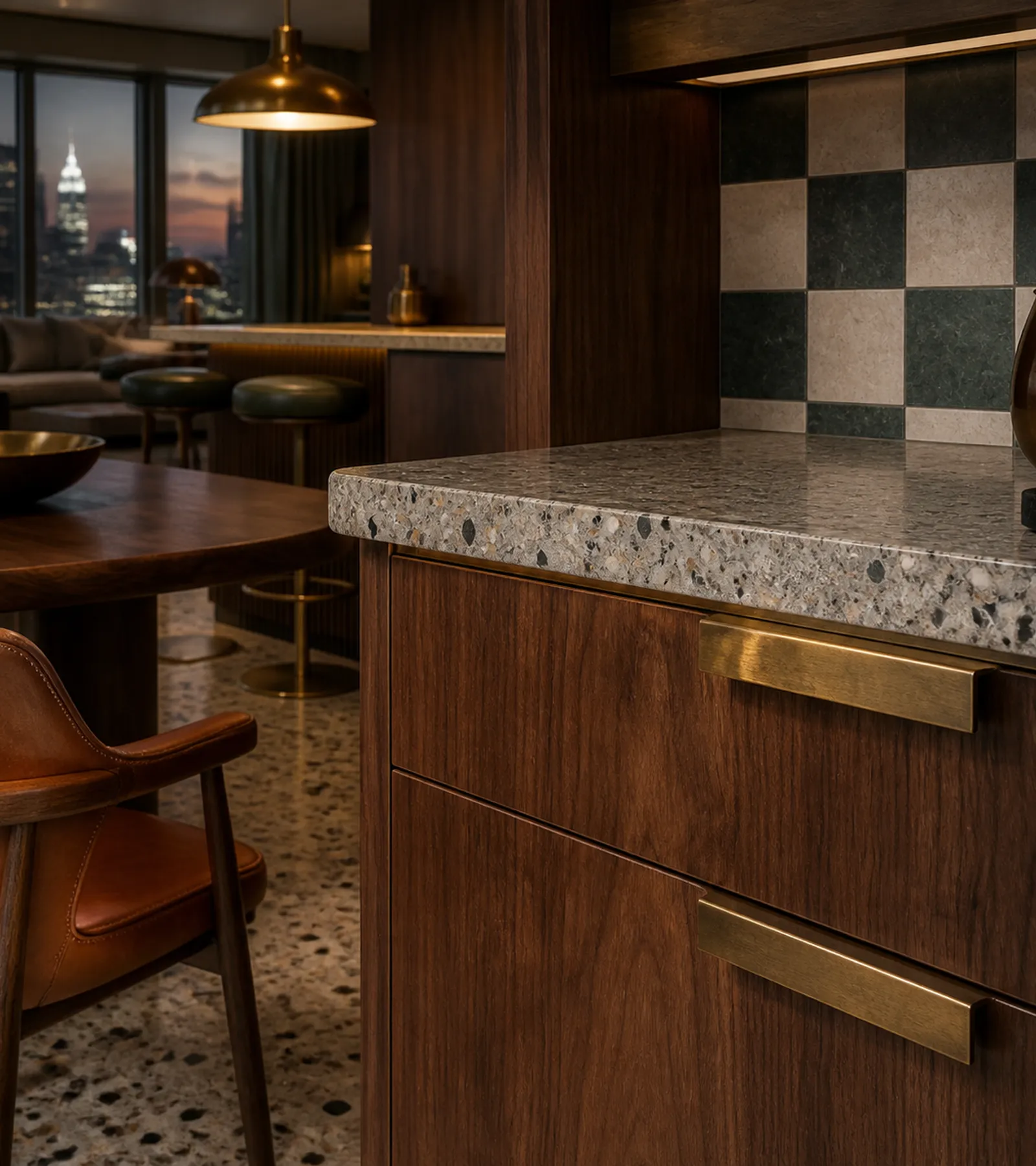 Fadior Forge Kitchen Suite with GCC Specification Spine — close-up of stainless steel finish and hardware detail