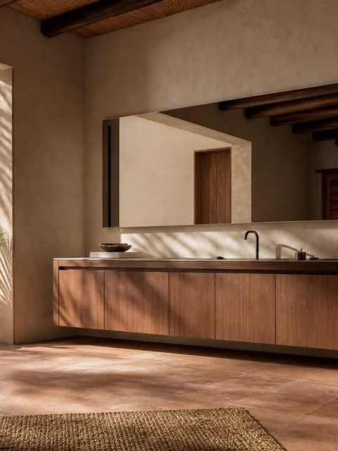 Fadior Voyage Bath Vanity Suite with Quiet Utility Basin Rail — 304 stainless steel bath and vanity system, front view