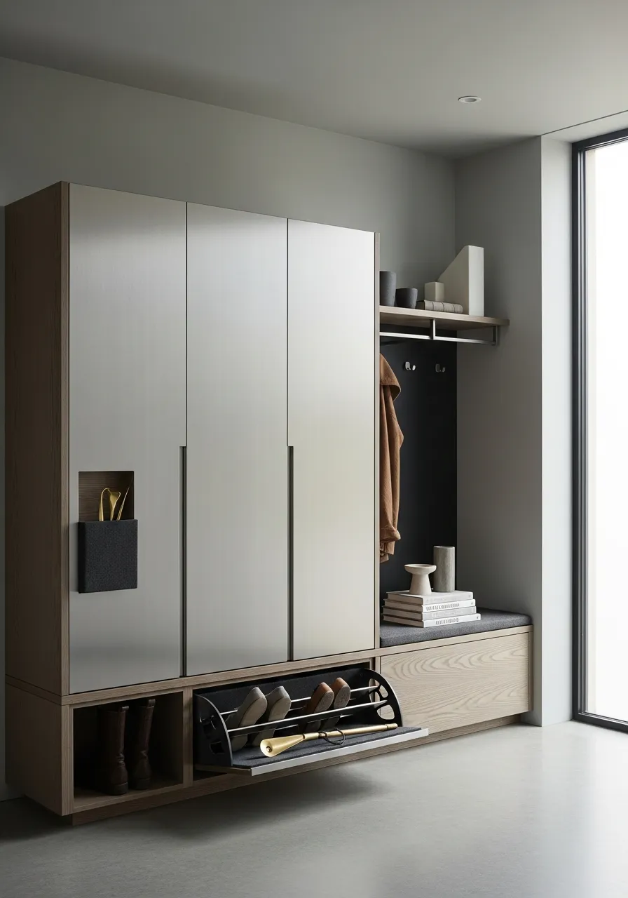Fadior Archetype Entryway Suite — 304 stainless steel entryway system, front view