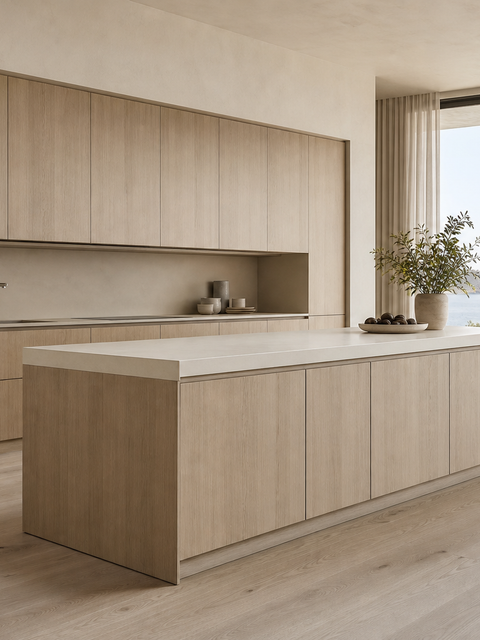 Fadior Continuum Kitchen Suite with Shadowed Service Ledge — 304 stainless steel kitchen system, front view