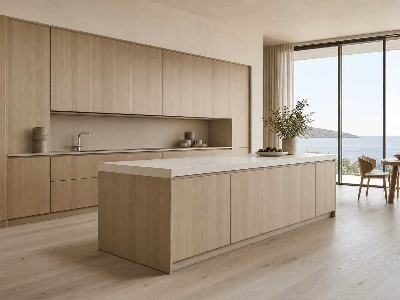 Fadior Continuum Kitchen Suite with Shadowed Service Ledge — 304 stainless steel kitchen system, front view