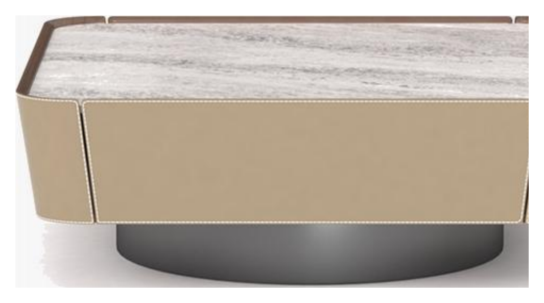 Mesa de centro con tapa de piedra vista del producto