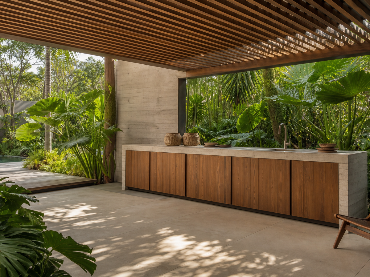 Fadior Horizon Outdoor Kitchen Suite with Diamond Rinse Terrace Bar — 304 stainless steel outdoor kitchen system, front view