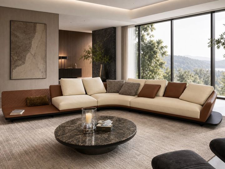 Modern Sofa styled in a FADIOR HOME interior setting