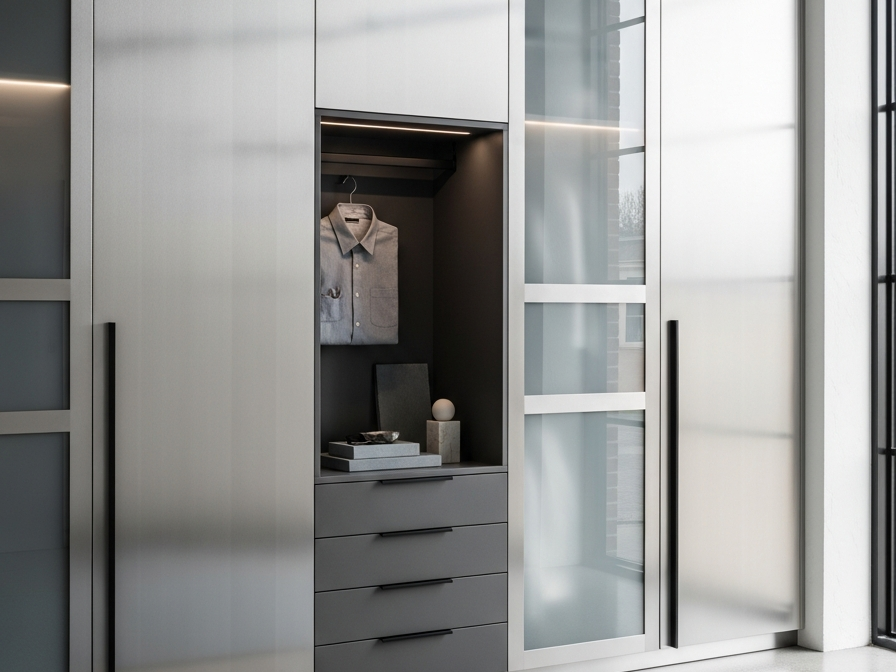 Fadior Brera Wardrobe Suite — 304 stainless steel wardrobe system, front view