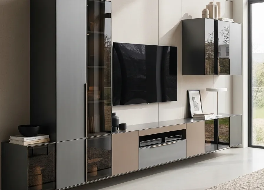 Fadior Essence Living Room — 304 stainless steel living room system, front view