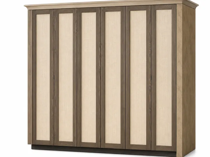 Fadior Resonance Wardrobe Suite with Solid Surface Packing Gallery — 304 stainless steel wardrobe system, front view